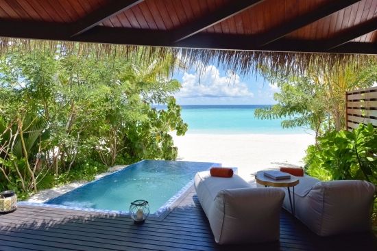 Beach Villa Maldives Pool Grand Park Kodhipparu Tropical Beachfront Villa At Grand Park Kodhipparu