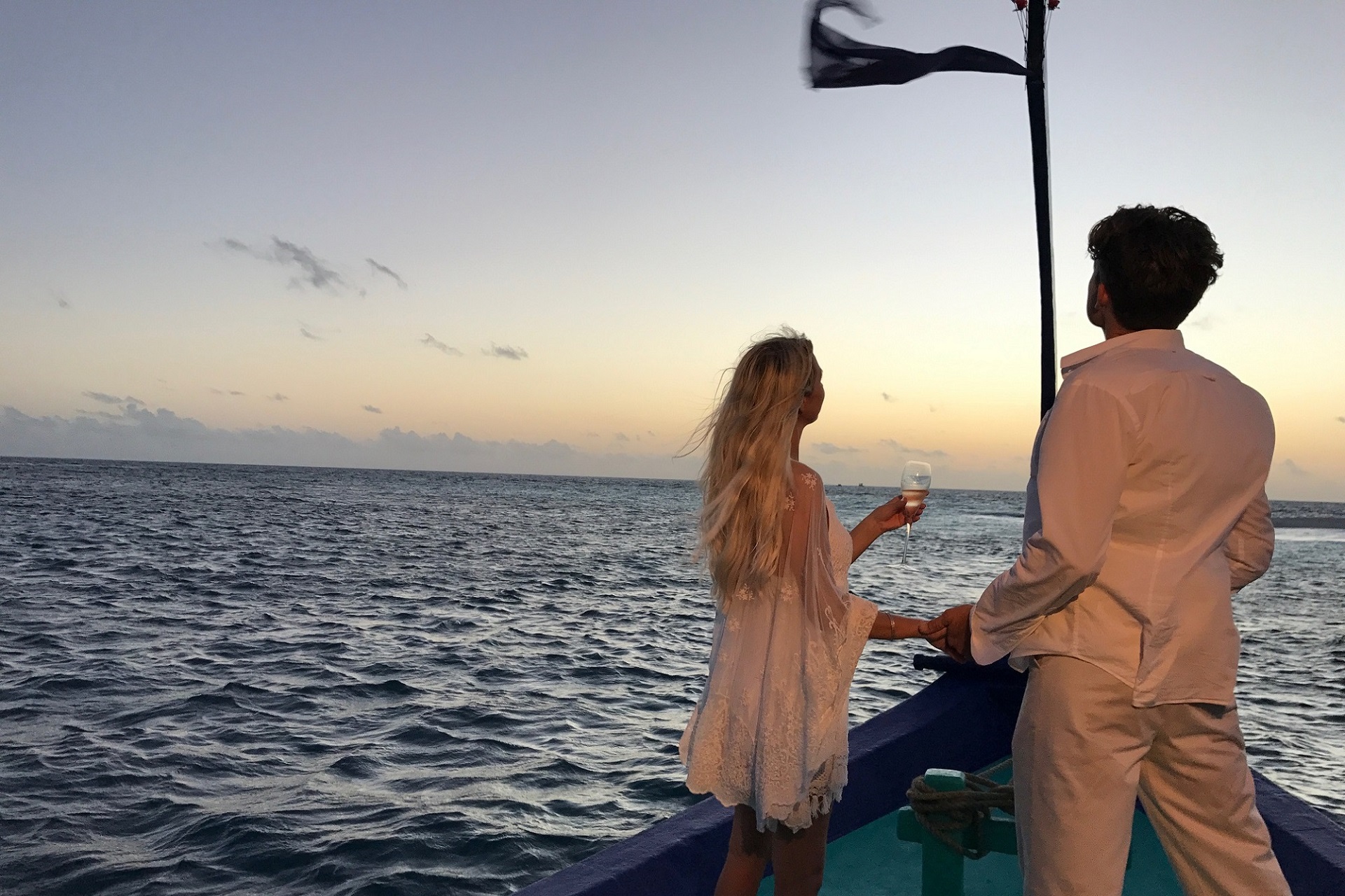 Couple on cruise at Maldives