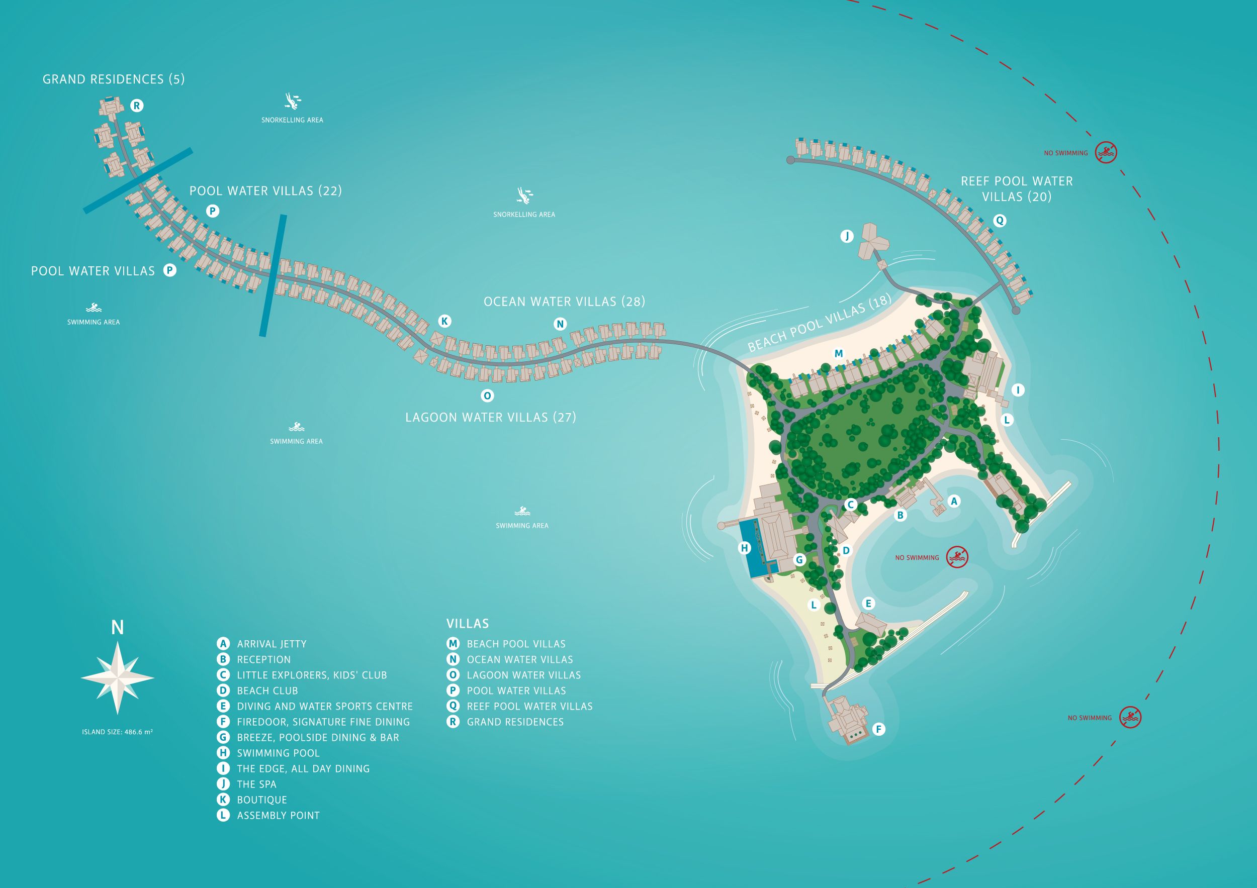 Emerald Maldives Resort Spa 5 схема острова